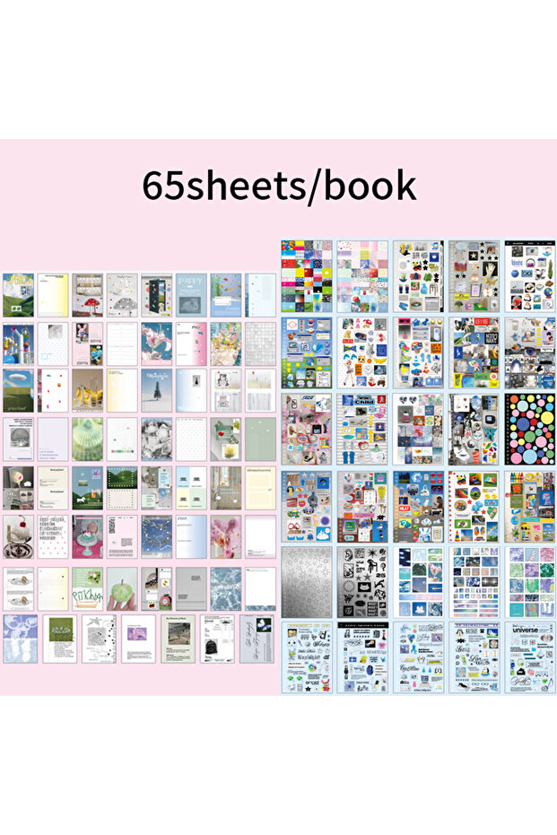 S30927-1 Mr.Paper 65pcs/bag Korean Style Large Coil Material Book Aesthetic Scrapbook Paper for DIY