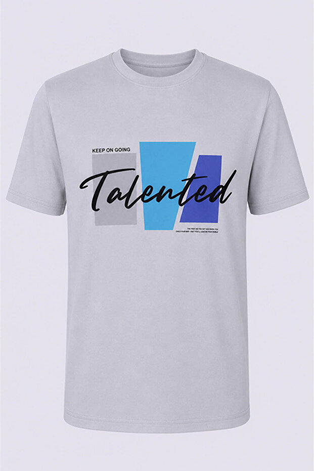 Talented Print Supreme Gray Men's T-Shirt 226-07
