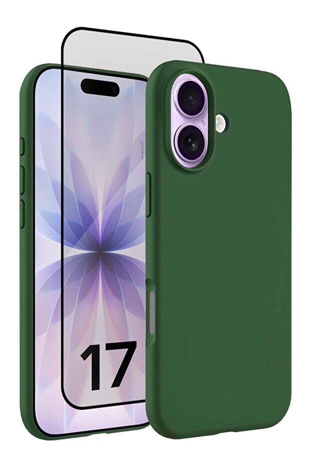 2 Packs Silicone Protective Phone Case for iPhone 17 - Soft Anti-Scratch Microfiber Lining Ultra Slim