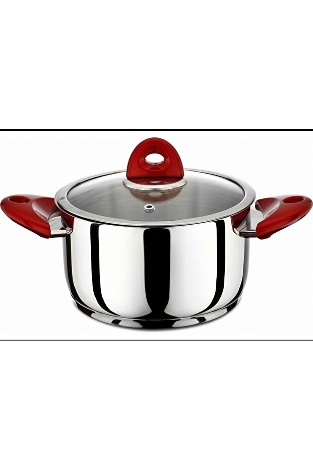 Öncü Steel Pot 304 Quality Glass Lid Bakelite Handle 24*13,7/6,20Lt