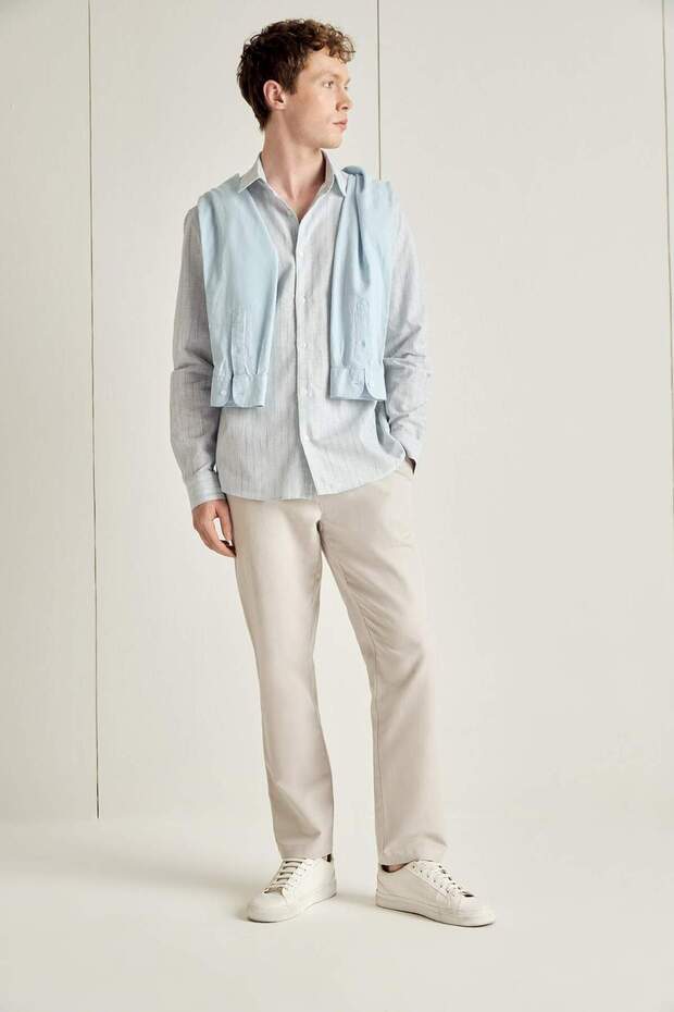 Cotton Linen Trousers F9079Ax26Sp