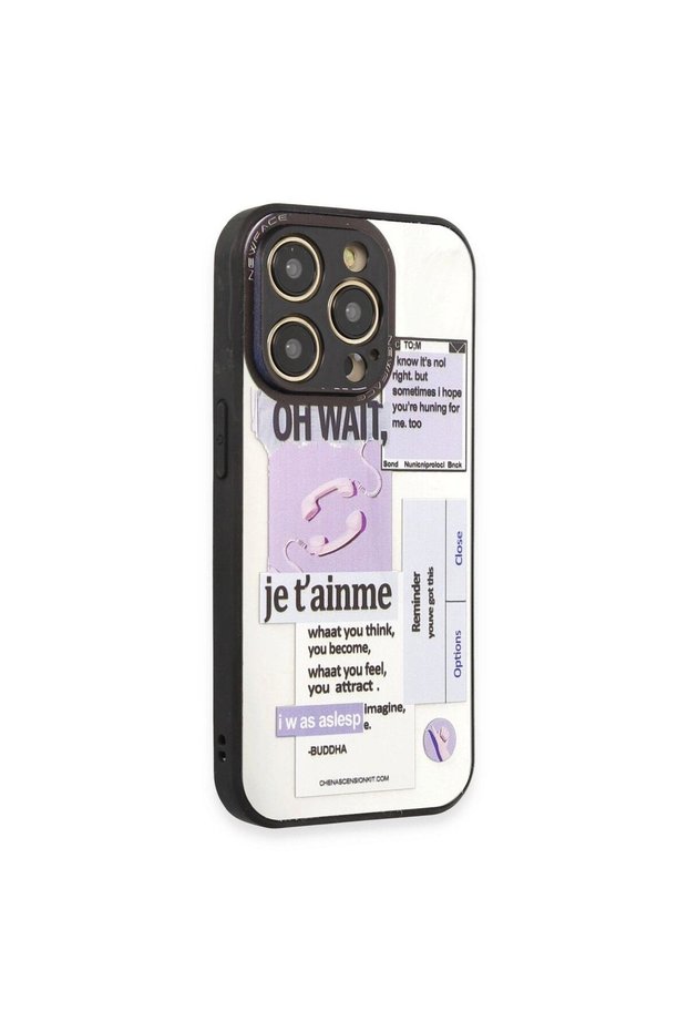 iPhone 12 Pro Max Case Mirror Patterned Cover - Mirror - 4