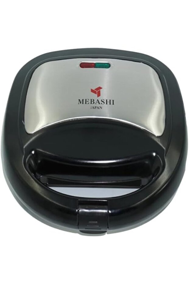 3-in-1 Sandwich, Panini & Waffle Maker – 750W Deep Fill Non-Stick, Dishwasher Safe with Indicator Lights, Black (ME-SW1004B2)(750W)