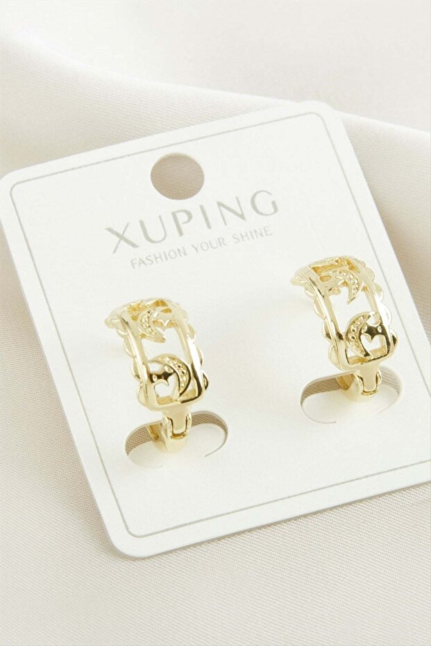 Xuping Moon Star Luxury Steel Earrings