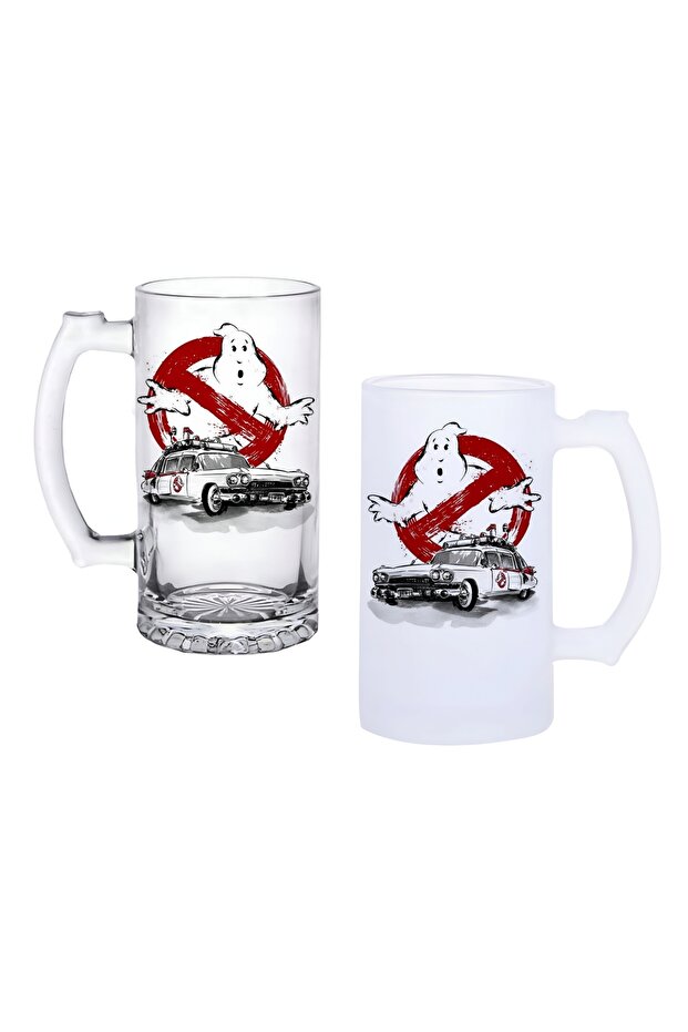 كوب بيرة من سلسلة Ghostbusters بمقبض، متوفر بلون ثلجي أو شفاف 0100