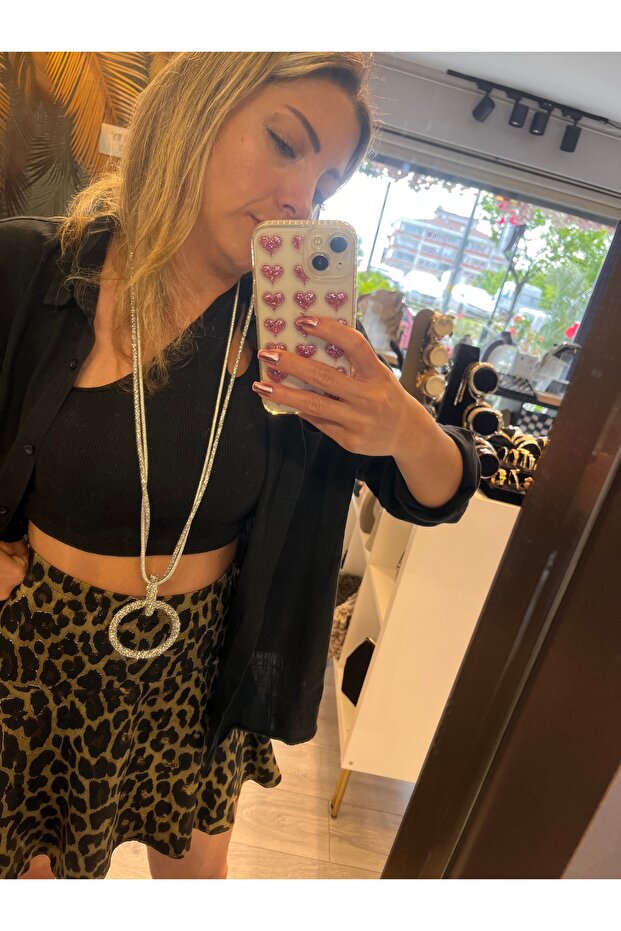 Silver Color Long Necklace