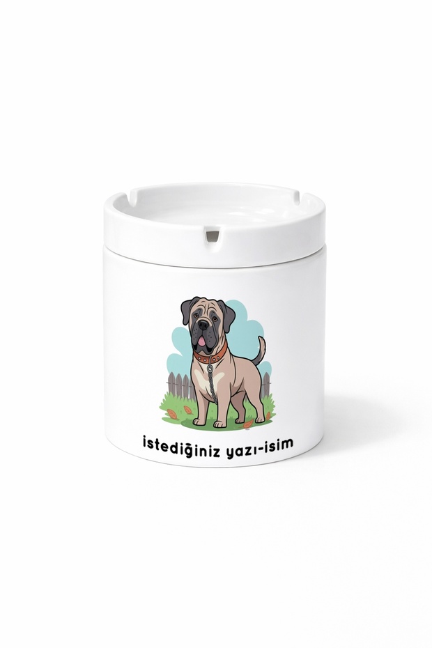 Animal Mastiff Dog Large Dog Double Sided Printed Ashtray Ashtray Gift
