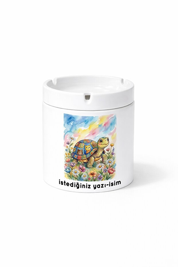 Animal Tortoise Turtle Double Sided Printed Ash Tray Ashtray Gift
