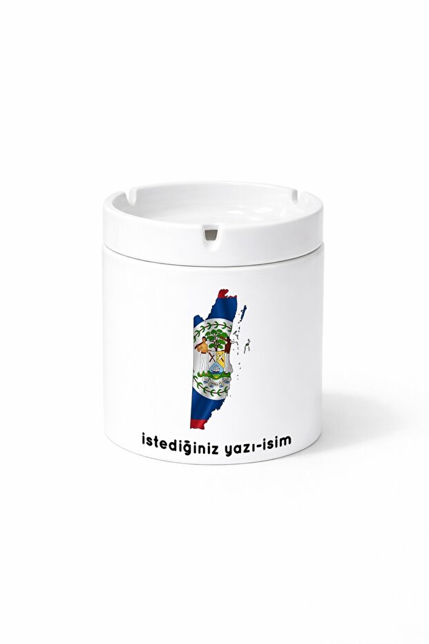 Flag Belize Flag Illustration Country Double Sided Printed Ashtray Ashtray Gift