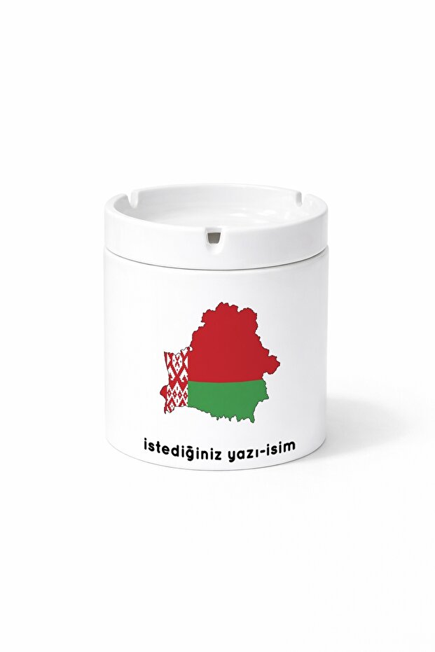 Flag Belarus Flag Illustration Country Double Sided Printed Ashtray Ashtray Gift