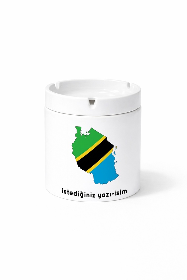 Flag of Tanzania Flag of Tanzania Drawing Country Printed Ashtray Ashtray Gift