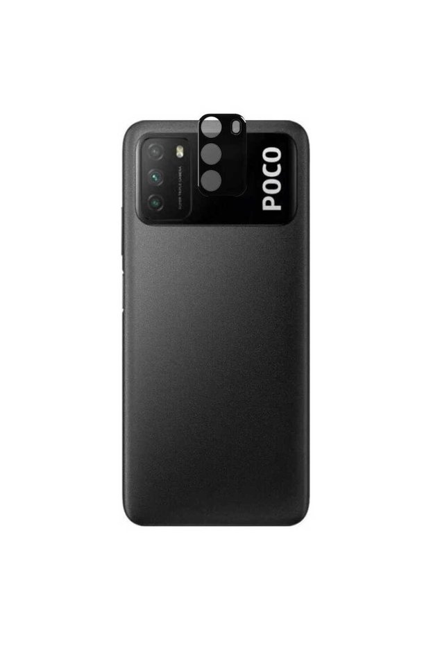 Poco M3 Compatible Camera Lens Protector 3D Glass T17368 - Black