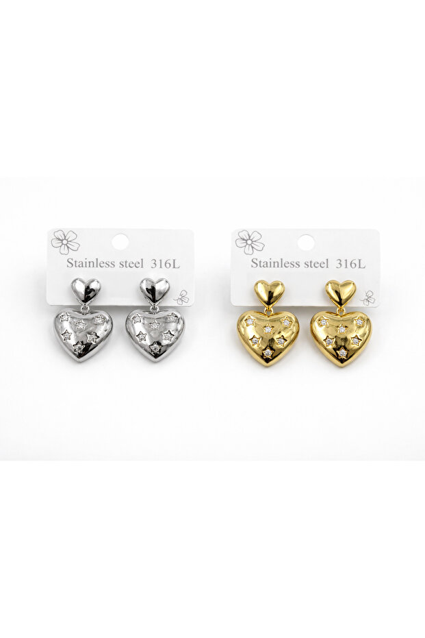 Steel Earrings Glittering Style Meaningful Gift for Special Occasions