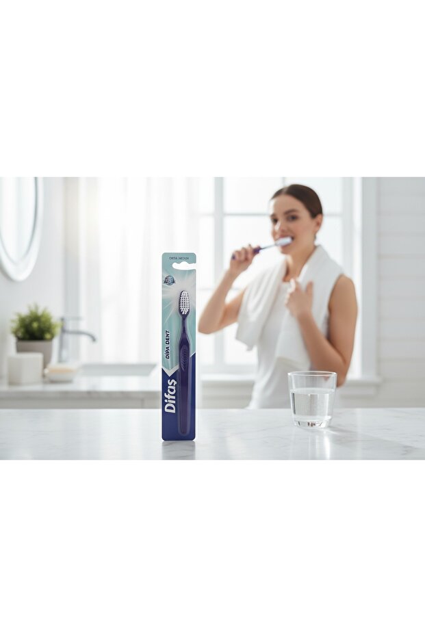Di̇faş Di̇pa Dent Medium Hard Toothbrush Green