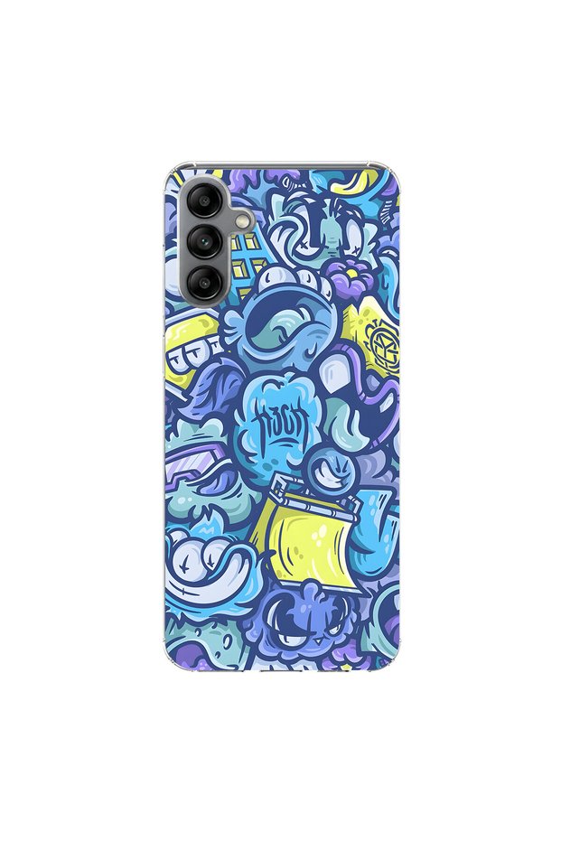 Samsung Galaxy A04S Compatible Graffiti 9 Design Transparent Case