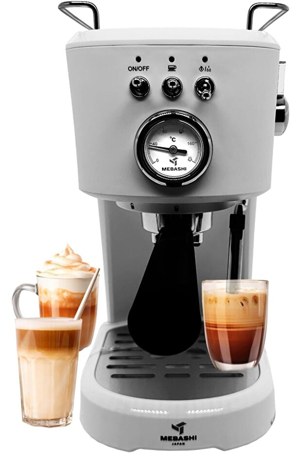 Espresso Coffee Machine - 1.2L, 20 Bar, Multi-Function (ME-ECM2040) (White) |1100W