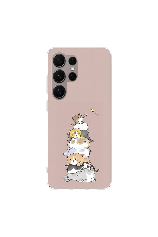 Samsung Galaxy S25 Ultra Compatible Kedişler 1 Design Transparent Case