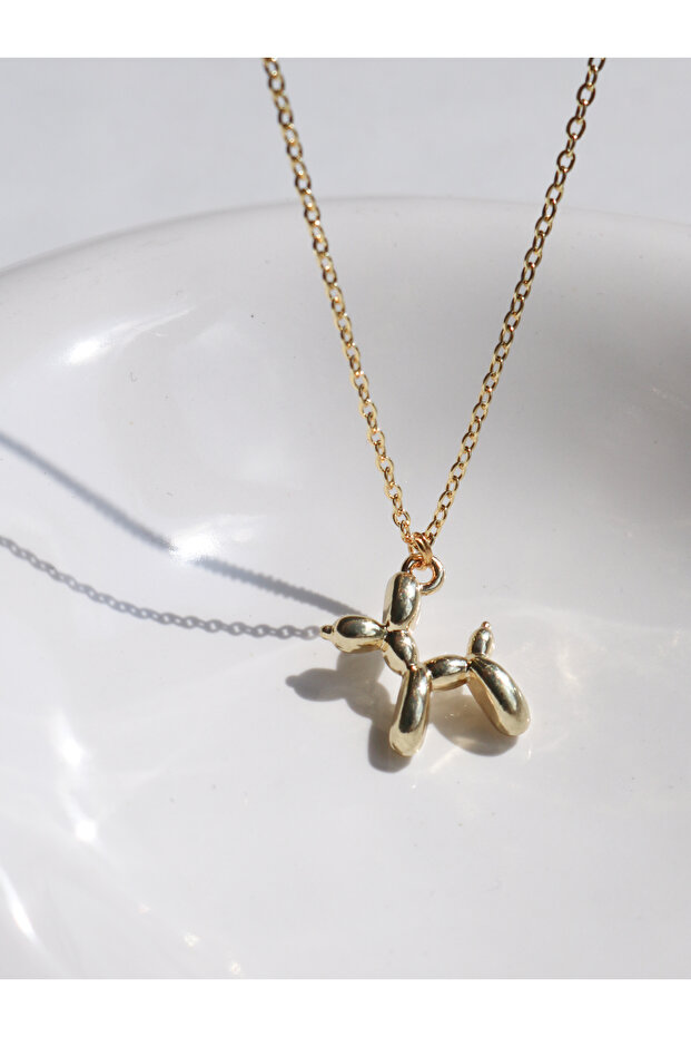 Balon Dog Necklace-Gold Color
