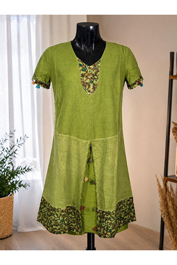 Rochie Verde Boho Premium „Olive Harmony” - 7