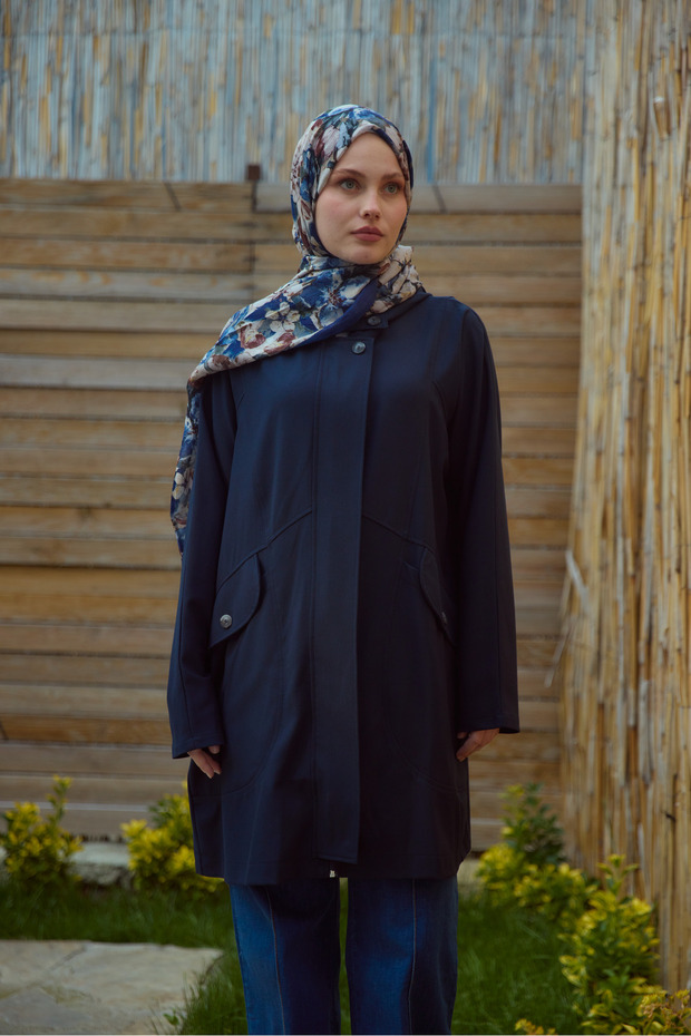 قبعة طويلة بأزرار - 1
