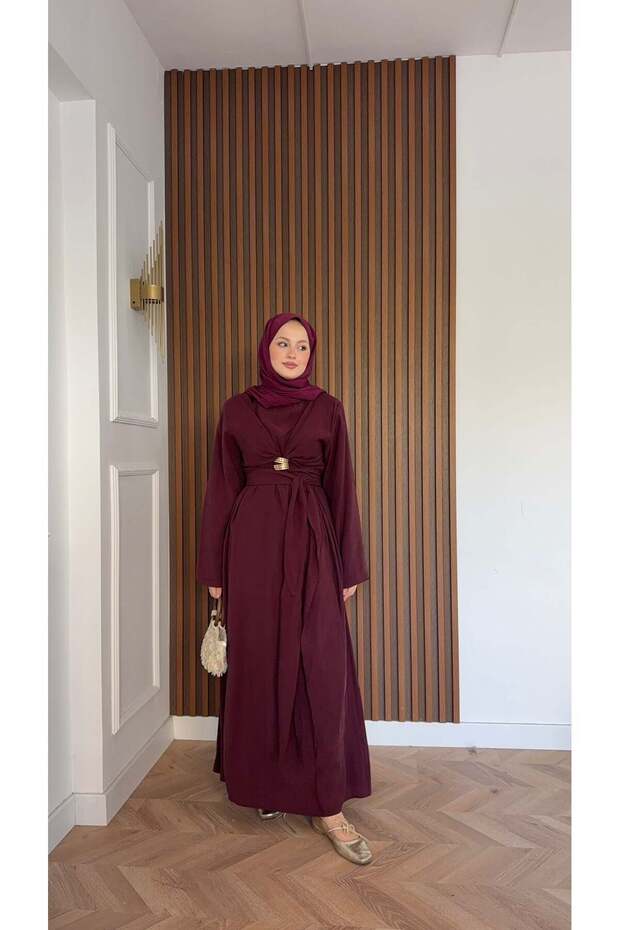 Gold Buckle Tie Dress