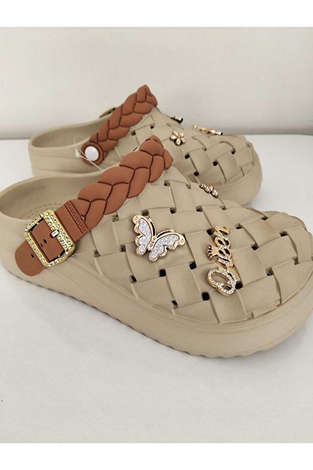 Mersin Md Textile Sandals Slippers Beach Pool Daily Use Non-Slip Stylish Slippers