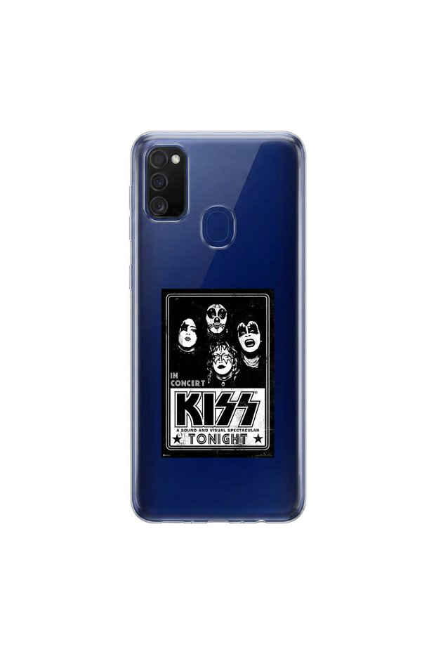 Samsung Galaxy M21 Compatible Metal 5 Design Transparent Case