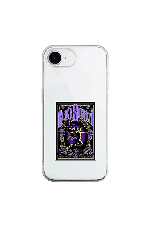 iPhone 17E Compatible Metal 2 Design Transparent Case