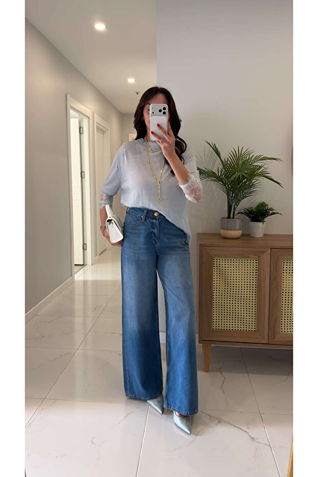 Rinona Blue Wide Leg Jean
