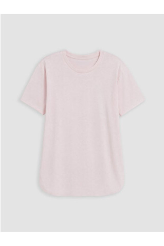 New Season Pink Crew Neck Girls' T-Shirt