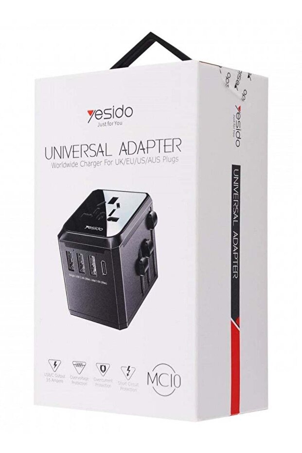 MC10 Universal Travel Adapter USB USB-C Port