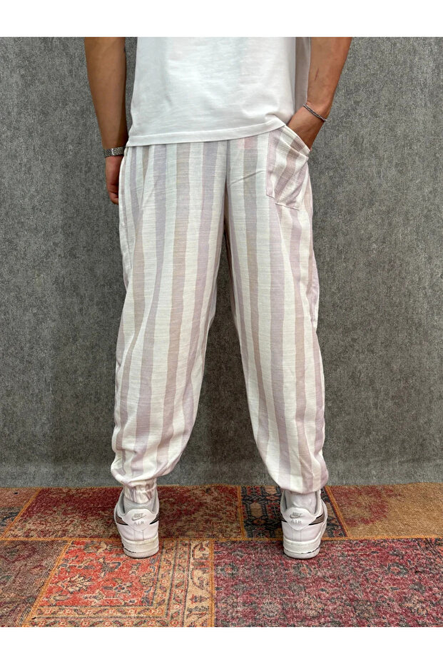 Elastic Waist Pleated Patterned Half-Shalwar - 2