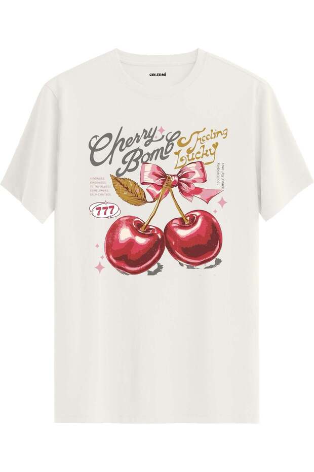 تي شيرت مطبوع عليه Cherry Bomb