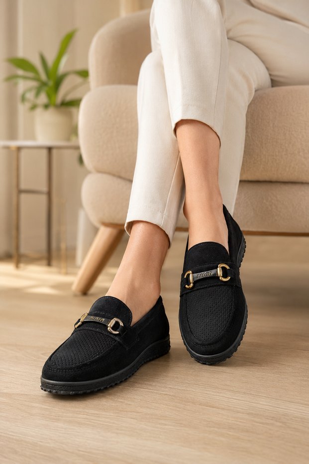 Women's Casual Loafer Shoes Black