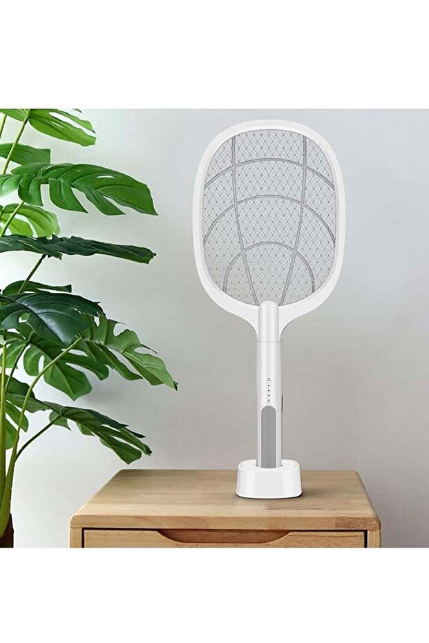 Multi-Functional Electric Bug Zapper Racket – Mosquito and Fruit Fly Swatter, USB Rechargeable