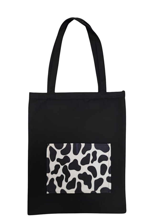 Black Cloth Bag with Pockets