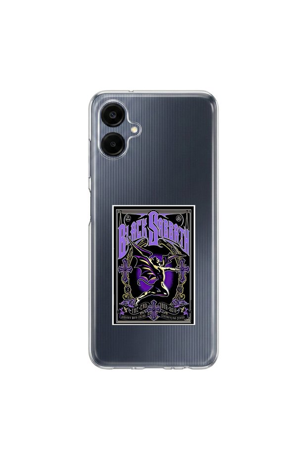 Samsung Galaxy A06 Compatible Metal 2 Design Transparent Case