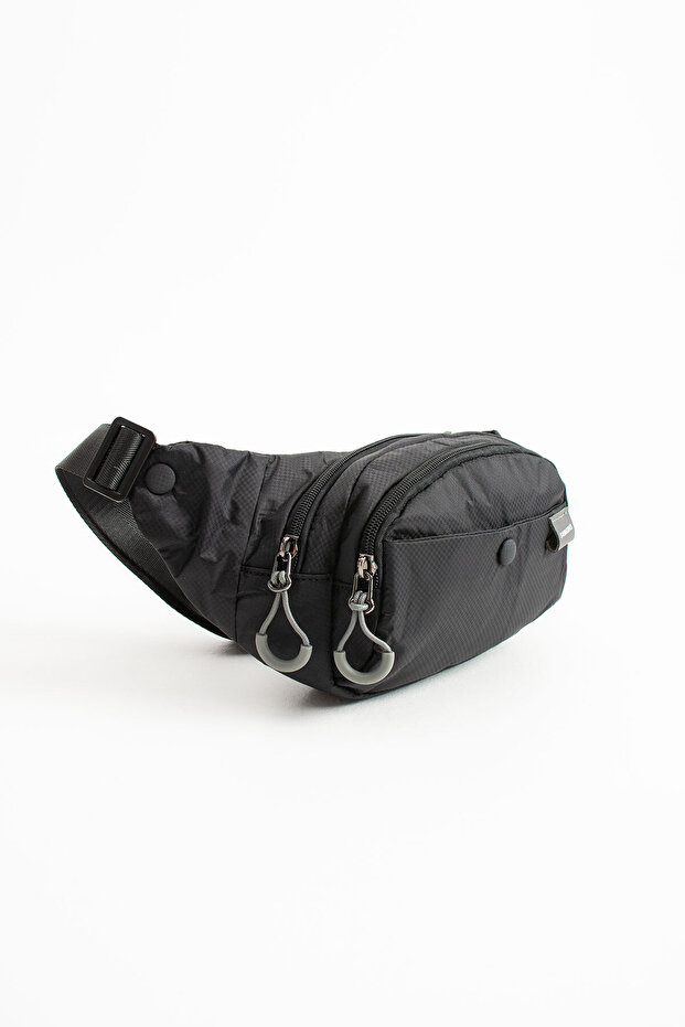 Unisex Parachute Fabric Water Resistant 3 Compartment Body Bag Si-6036