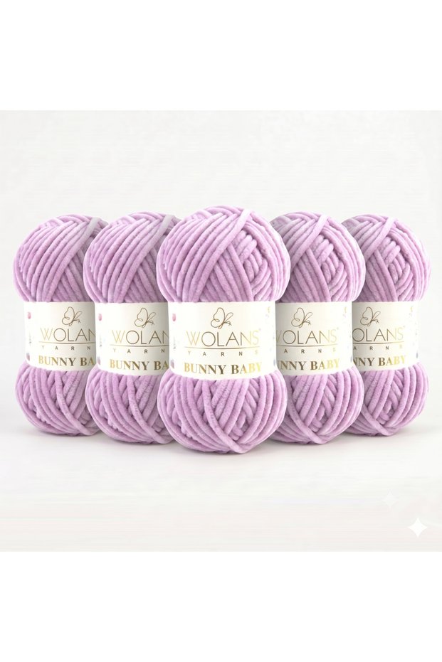 Bunny Baby 59 Lilac Pink Velvet Knitting Yarn Chenille Yarn Shawl, Blanket, Baby 100g