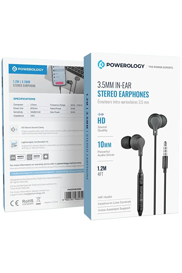 3.5mm In-Ear Stereo Earphones Black