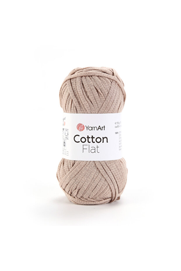 Cotton Flat 100% Cotton 50 Gr 85 m Medium Thickness Hand Knitting Yarn - 1 Piece-6704