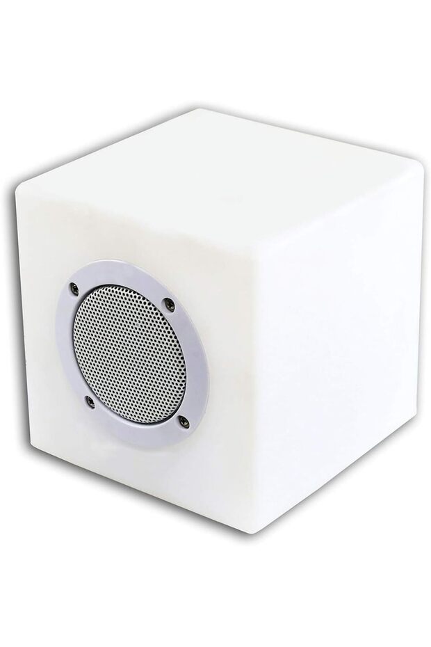 Cube Bluetooth Speaker with LED Light & Remote, 15cm, Water-Resistant, Wireless, Rechargeable, Portable, Power Bank, Compatible with Top Bluetooth Speaker Brands - Bluetooth Speakers for Parties