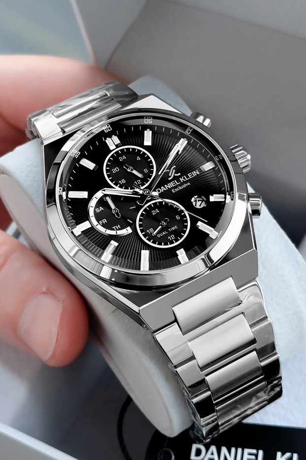 Exclusive Men's Watch Steel Band Japanese Movement Stylish Gift Wristwatch with Special Box Dke2154C1