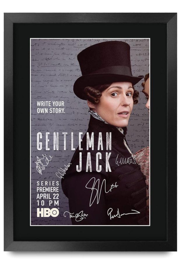Gentleman Jack The Cast Suranne Jones Sophie Rundle Gifts Printed Signed Autograph Picture for TV Memorabilia Fans - A3 Framed