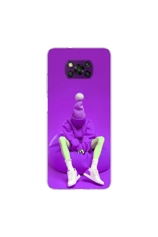Poco X3 Pro Compatible No Face 6 Design Transparent Case