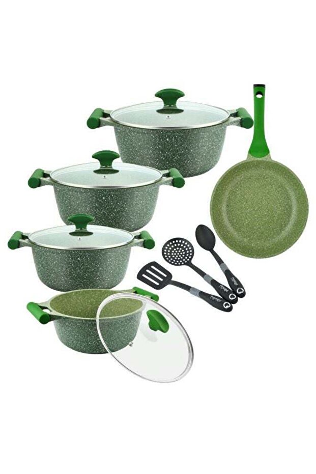 12-Piece Granite Non-Stick Aluminium Essentials Cookware Set