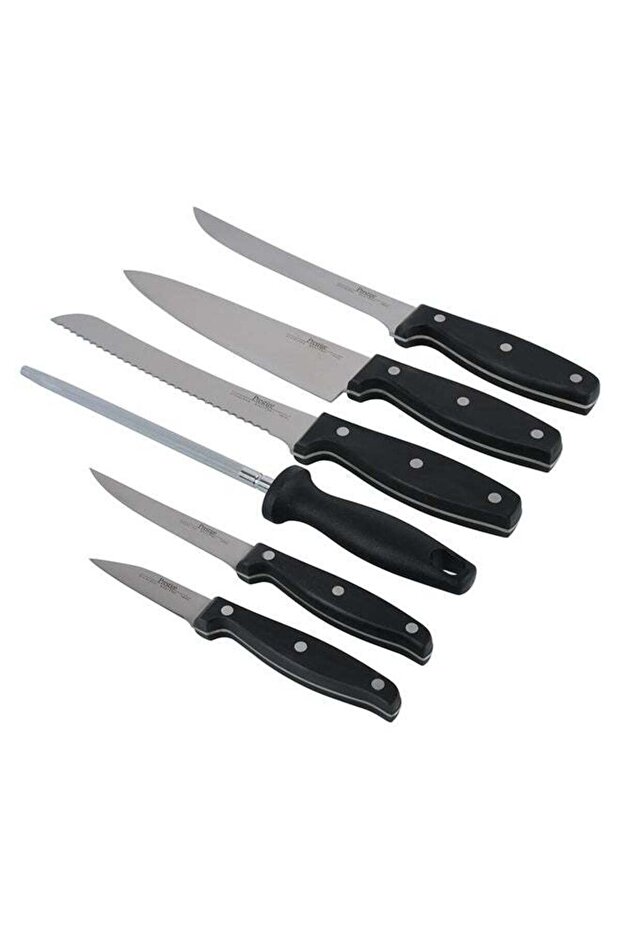 7-Piece Complement Knife Block Set Silver/Black/Orange - 4
