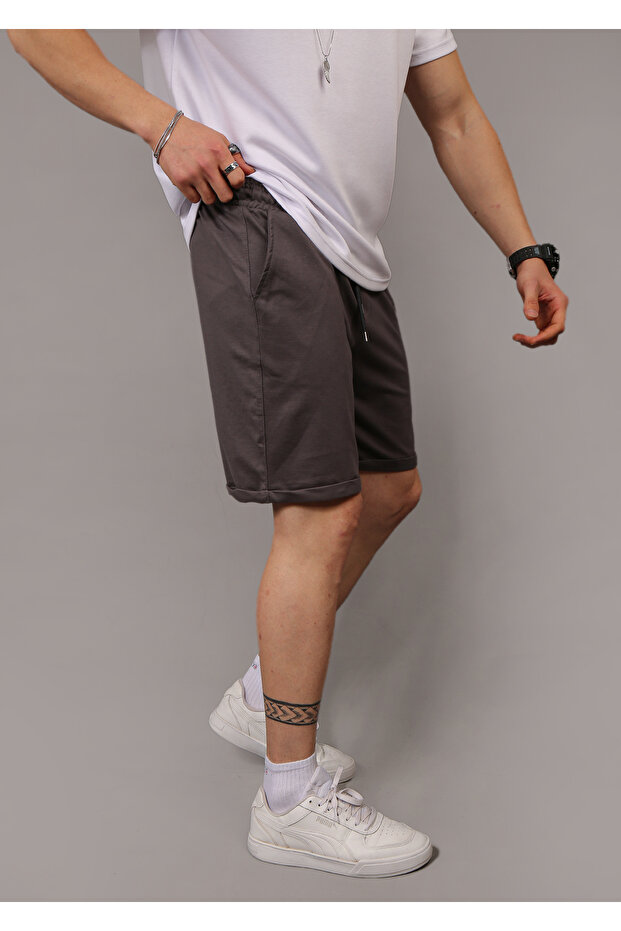 Men's Combed Cotton Fabric Double-Legged Summer Sweat-Proof Shorts with Side Pockets
