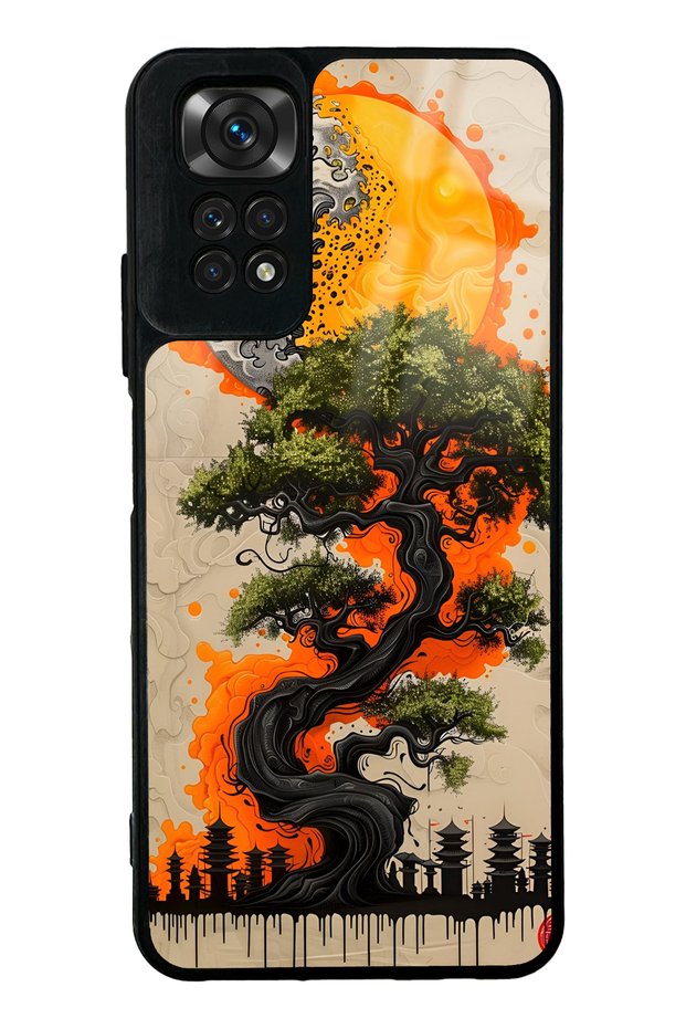 Xiaomi Redmi Note 11S Glossy Phone Case with Pagoda Silhouette Design