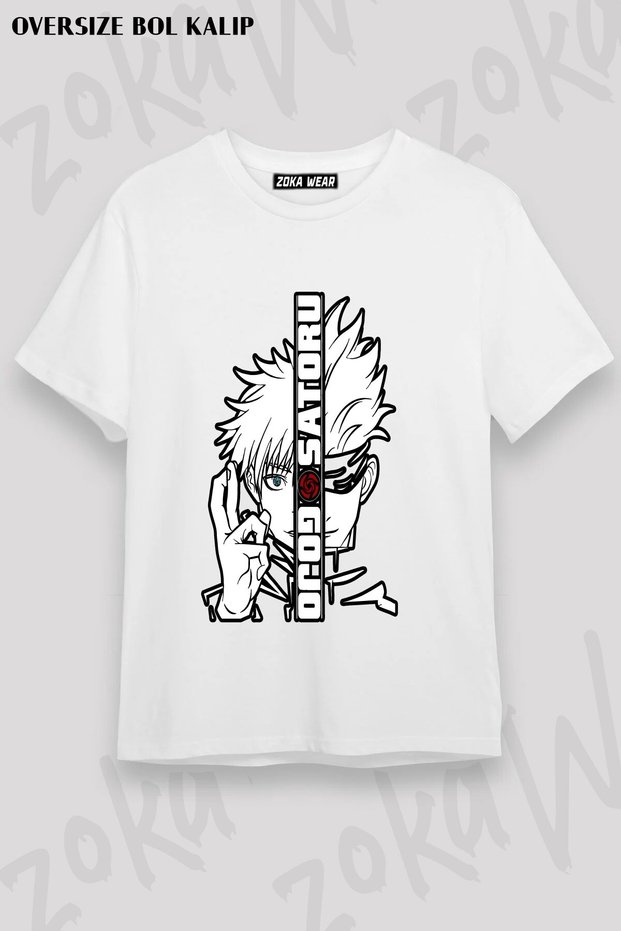 Unisex Loose Fit Jujutsu Kaisen Gojo Satoru V2 Printed T-Shirt
